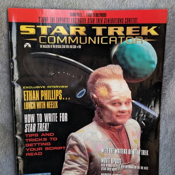 1996 STAR TREK COMMUNICATOR Magazine #106 Ethan Phillips - Picture 2 of 7